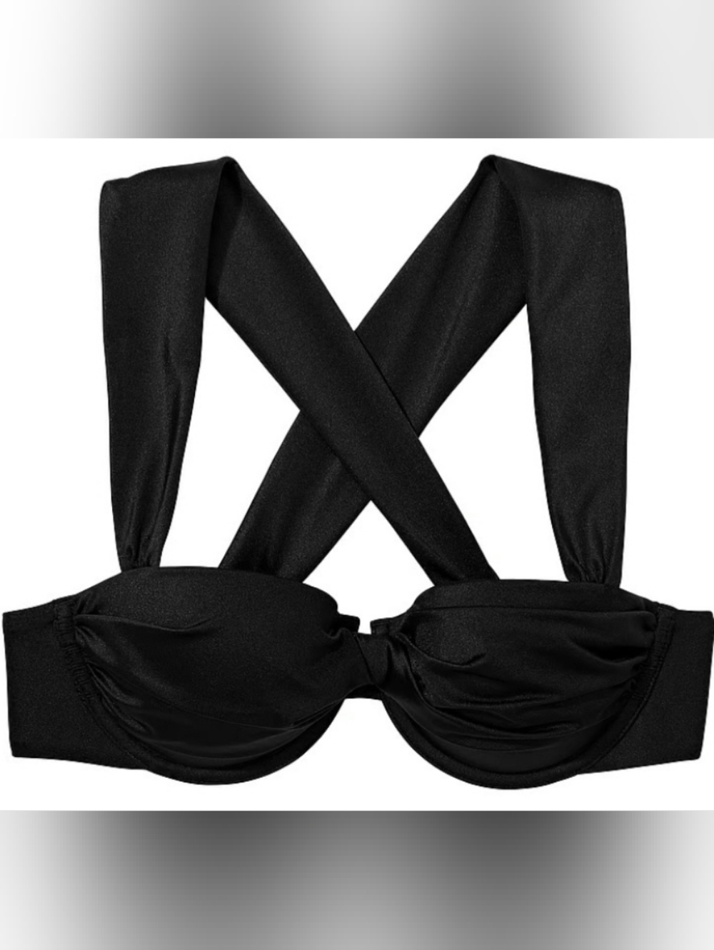 34DD VS Swim Balconette Bikini Top Black Tropical
